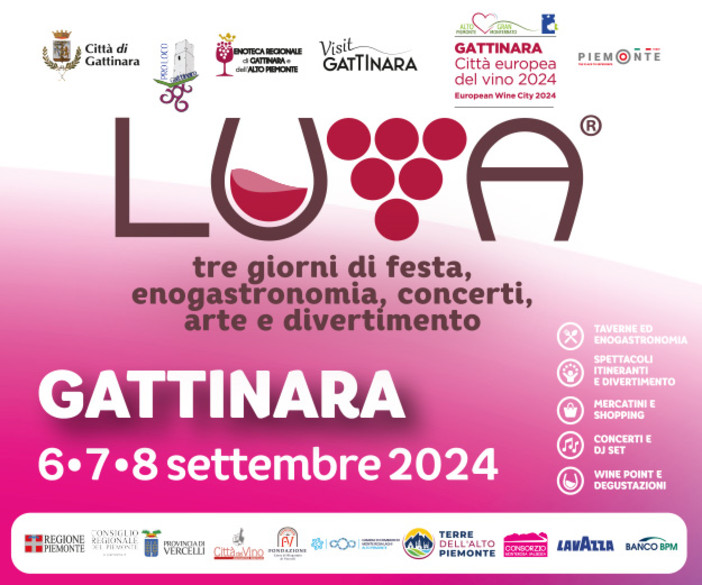 Gattinara, tutto pronto per LUVA® 2024.