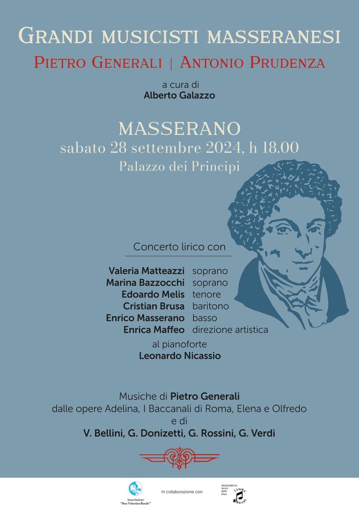 Masserano celebra Pietro Generali a Palazzo dei Principi