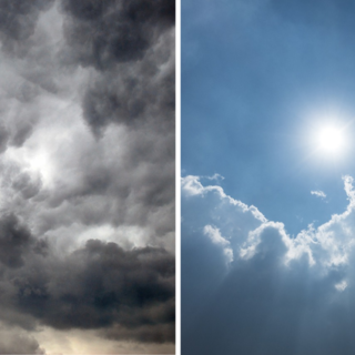 Meteo incerto nel fine settimana, cieli nuvolosi e piogge incerte.