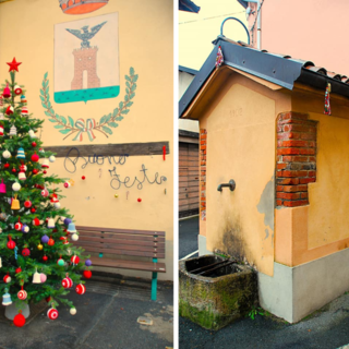 Natale a Magnano, i cittadini decorano il paese con creazioni all’uncinetto.