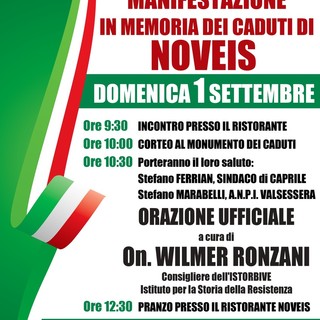 Commemorazione di Noveis: corteo e cerimonia per i caduti della Resistenza.