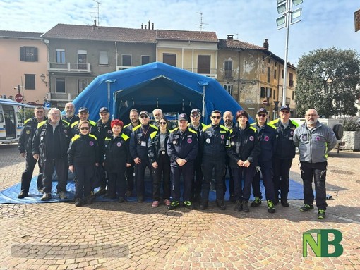 Candelo, esercitazione della Protezione Civile in piazza FOTO, Comune di Candelo, Zinga Power e per newsbiella.it Camilla Toffetti