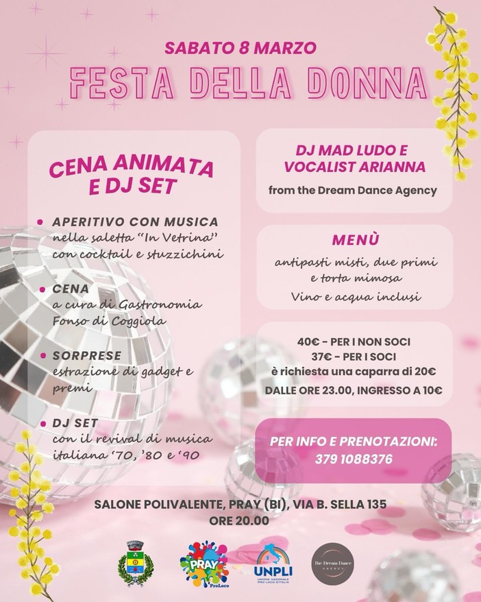 La festa della donna con la Pro loco di Pray