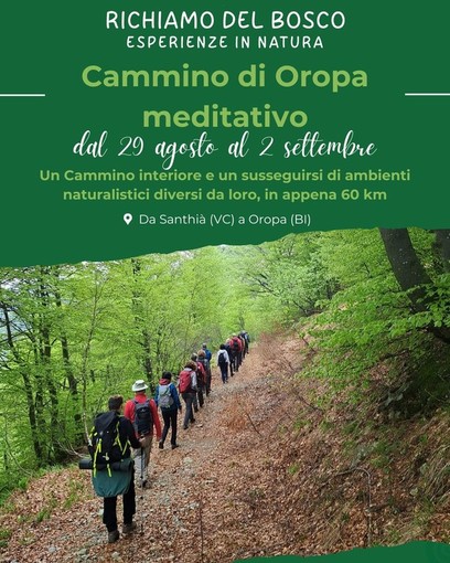 Un percorso meditativo sul cammino di Oropa: &quot;Richiamo del bosco&quot;.