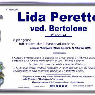 Lida Peretto ved. Bertolone