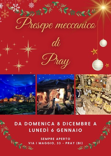 A Pray il presepe meccanico, domenica 8 dicembre l'inaugurazione.