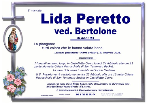 Lida Peretto ved. Bertolone