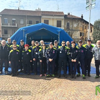 Candelo, esercitazione della Protezione Civile in piazza FOTO, Comune di Candelo, Zinga Power e per newsbiella.it Camilla Toffetti