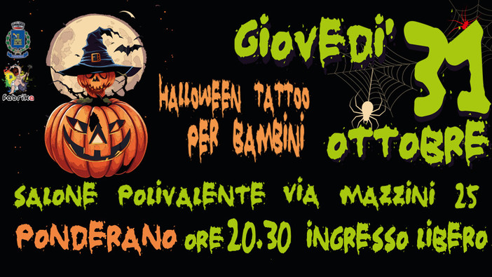 “Tatoo Halloween” a Ponderano: una festa dedicata ai più piccoli.