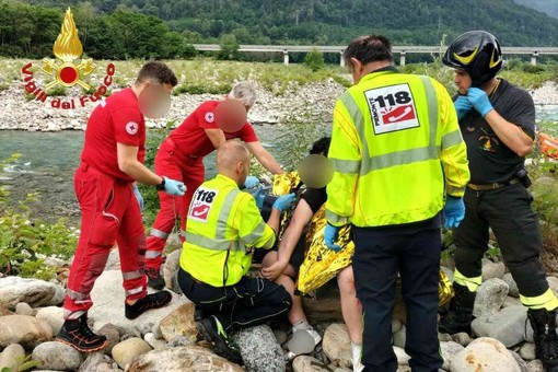 Quarona: ragazzo cade nel fiume Sesia, soccorso da Vigili del Fuoco e 118