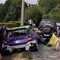Rally Lana, equipaggio Ceccato-Pozzi esce di strada durante lo shakedown, FOTO