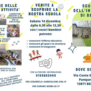 Benna, open day della scuola dell'infanzia e della primaria