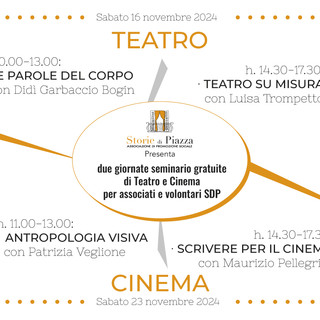 Storie di Piazza per cinema e teatro, a novembre i laboratori gratuiti.