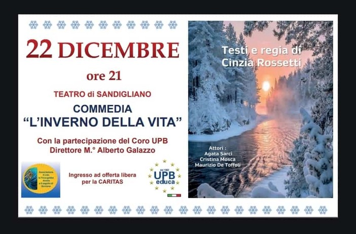 Sandigliano: appuntamento a teatro con &quot;L'inverno della vita&quot;.