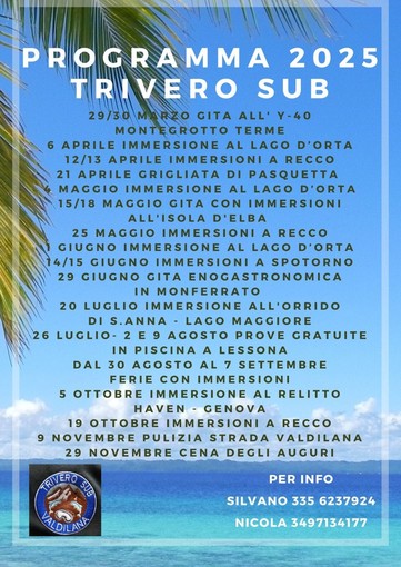 Trivero Sub presenta le iniziative del 2025