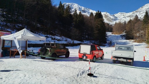 Test drive sulla neve di mezzi elettrici prodotti a Biella