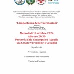 Vaccinazioni, a Cavaglià un incontro dedicato alla prevenzione.