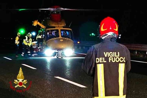 Autostrada A4 direzione Torino, incidente nella notte, un ferito