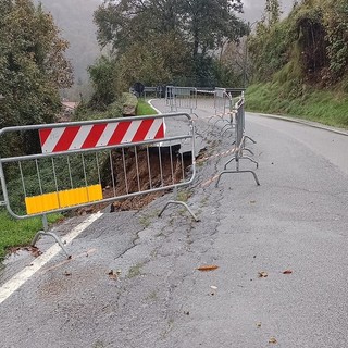 Smottamenti del terreno, chiusa la Romanina - Veglio, foto pag fb comune di veglio