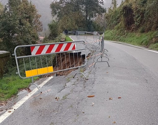 Smottamenti del terreno, chiusa la Romanina - Veglio, foto pag fb comune di veglio