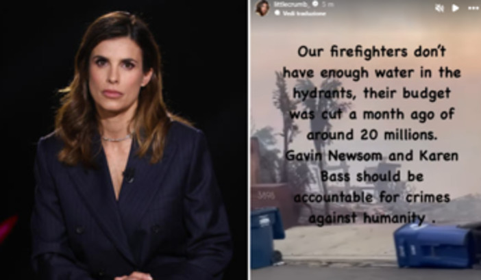 Los Angeles brucia, il dolore di Elisabetta Canalis: &quot;Il mio cuore è lì&quot;. L'attacco al sindaco