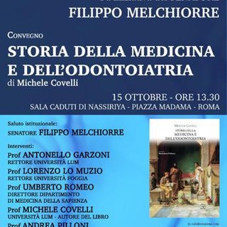 Al Senato la presentazione del libro ‘Storia della medicina e dell’odontoiatria’