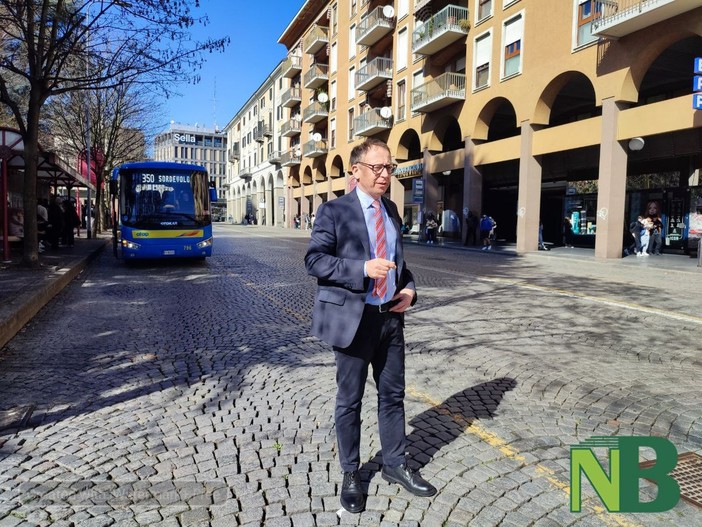 Biella: lunedì apre il cantiere in piazza Vittorio Veneto, linee bus su via Lamarmora, foto Mattia Baù per newsbiella.it