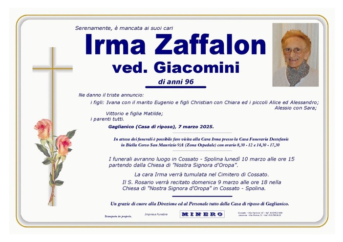 Irma Zaffalon, ved. Giacomini